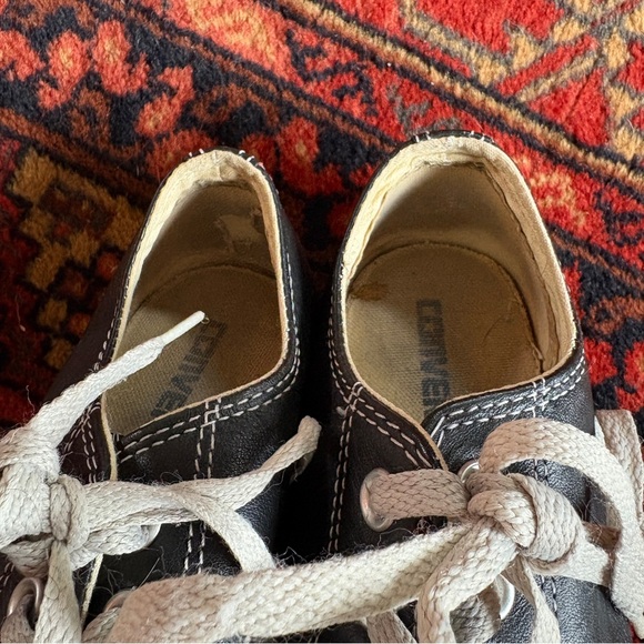 Converse Black and White Classic Leather Sneakers - Picture 6 of 6
